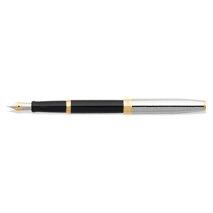 Sheaffer Sagaris Glossy Black Barrel Gold Trim Fountain Pen