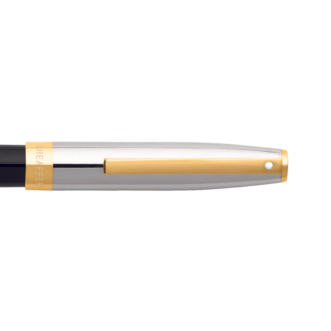 Sheaffer Sagaris Glossy Black Barrel Gold Trim Fountain Pen