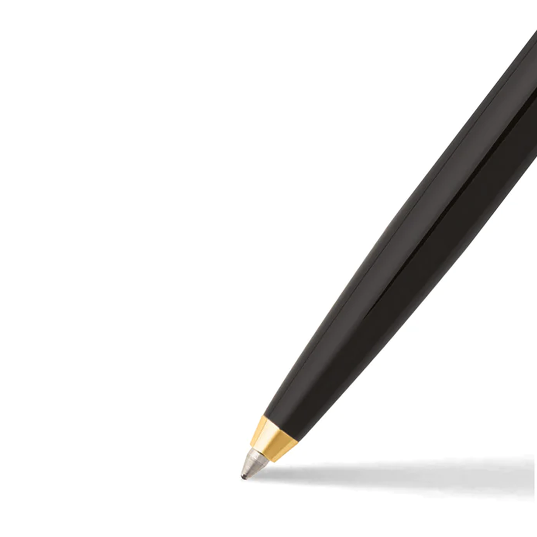 Sheaffer Sagaris Glossy Black Barrel Gold Trim Ballpoint
