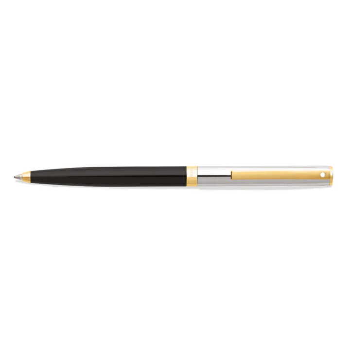 Sheaffer Sagaris Glossy Black Barrel Gold Trim Ballpoint