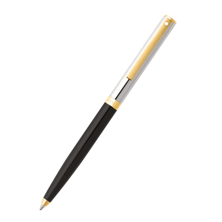 Sheaffer Sagaris Glossy Black Barrel Gold Trim Ballpoint