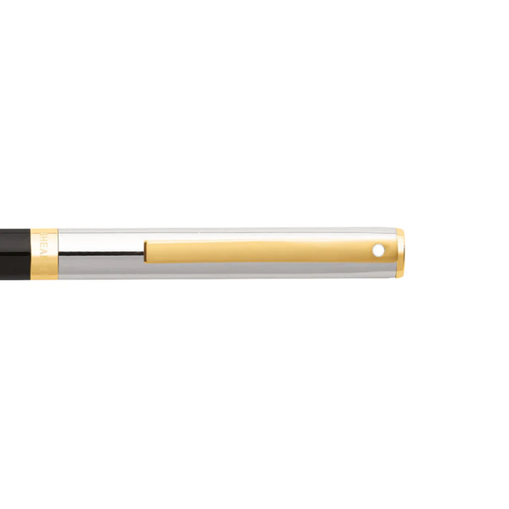 Sheaffer Sagaris Glossy Black Barrel Gold Trim Ballpoint