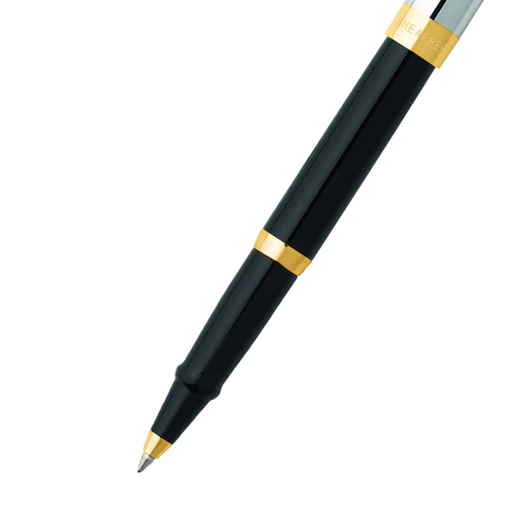 Sheaffer Sagaris Glossy Black Barrel Gold Trim Rollerball