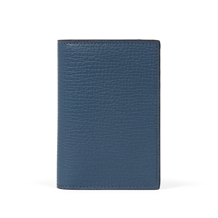 Smythson Of Bond Street Blue Folded 6-Card Holder