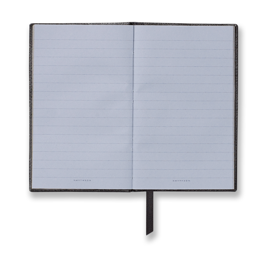 Smythson Of Bond Street Black Panama Leather - Notebook
