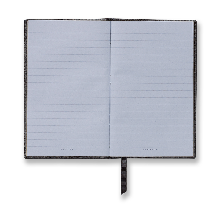 Smythson Of Bond Street Black Panama Leather - Notebook