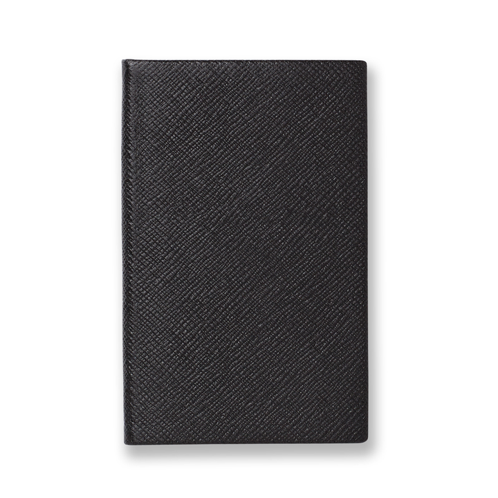 Smythson Of Bond Street Black Panama Leather - Notebook