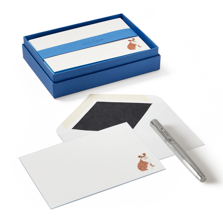 Smythson Of Bond Street Bulldog Motif Correspondence Cards 6.25" x 4" (10ct.)