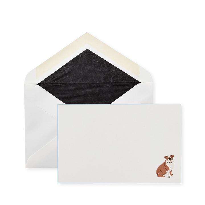 Smythson Of Bond Street Bulldog Motif Correspondence Cards 6.25" x 4" (10ct.)