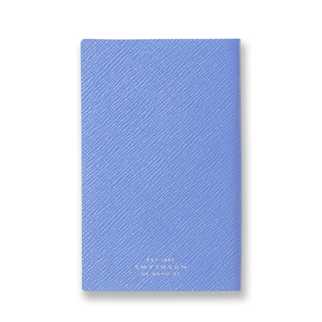 Smythson Of Bond Street Nile Blue Panama Leather - Notebook