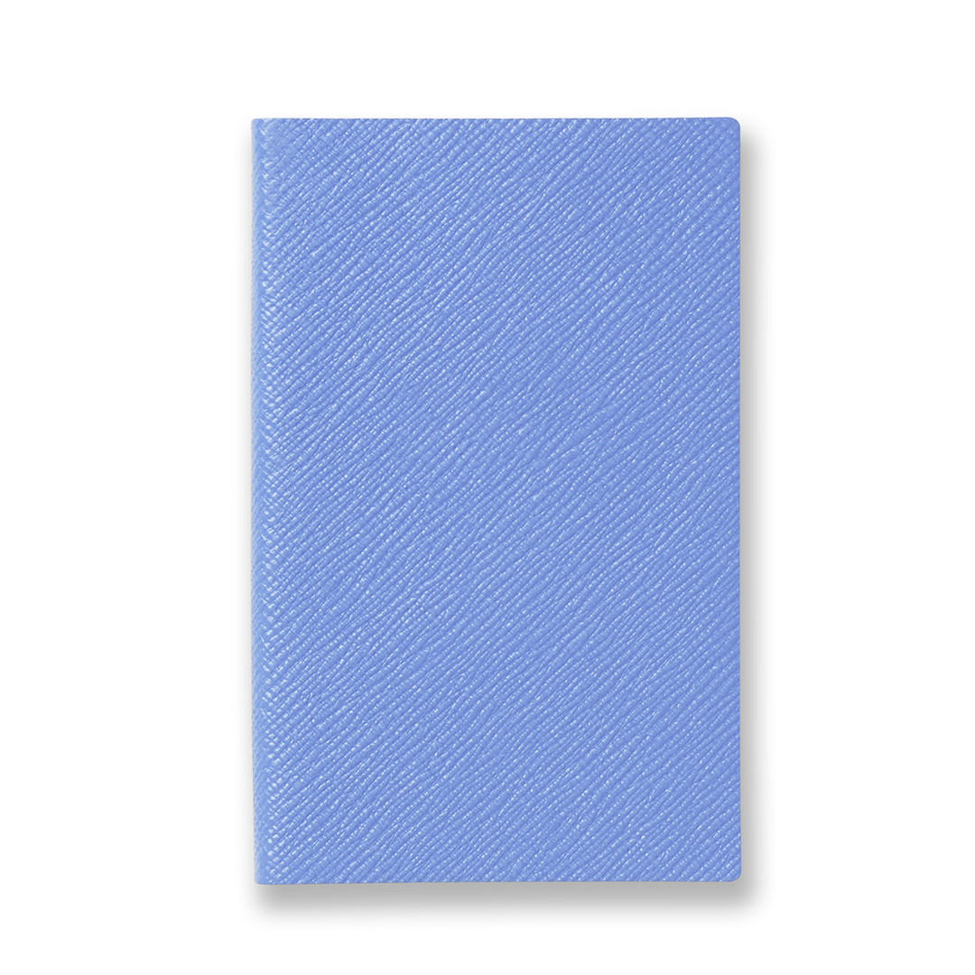 Smythson Of Bond Street Nile Blue Panama Leather - Notebook