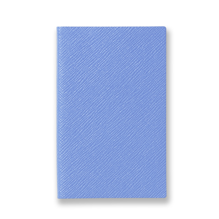 Smythson Of Bond Street Nile Blue Panama Leather - Notebook