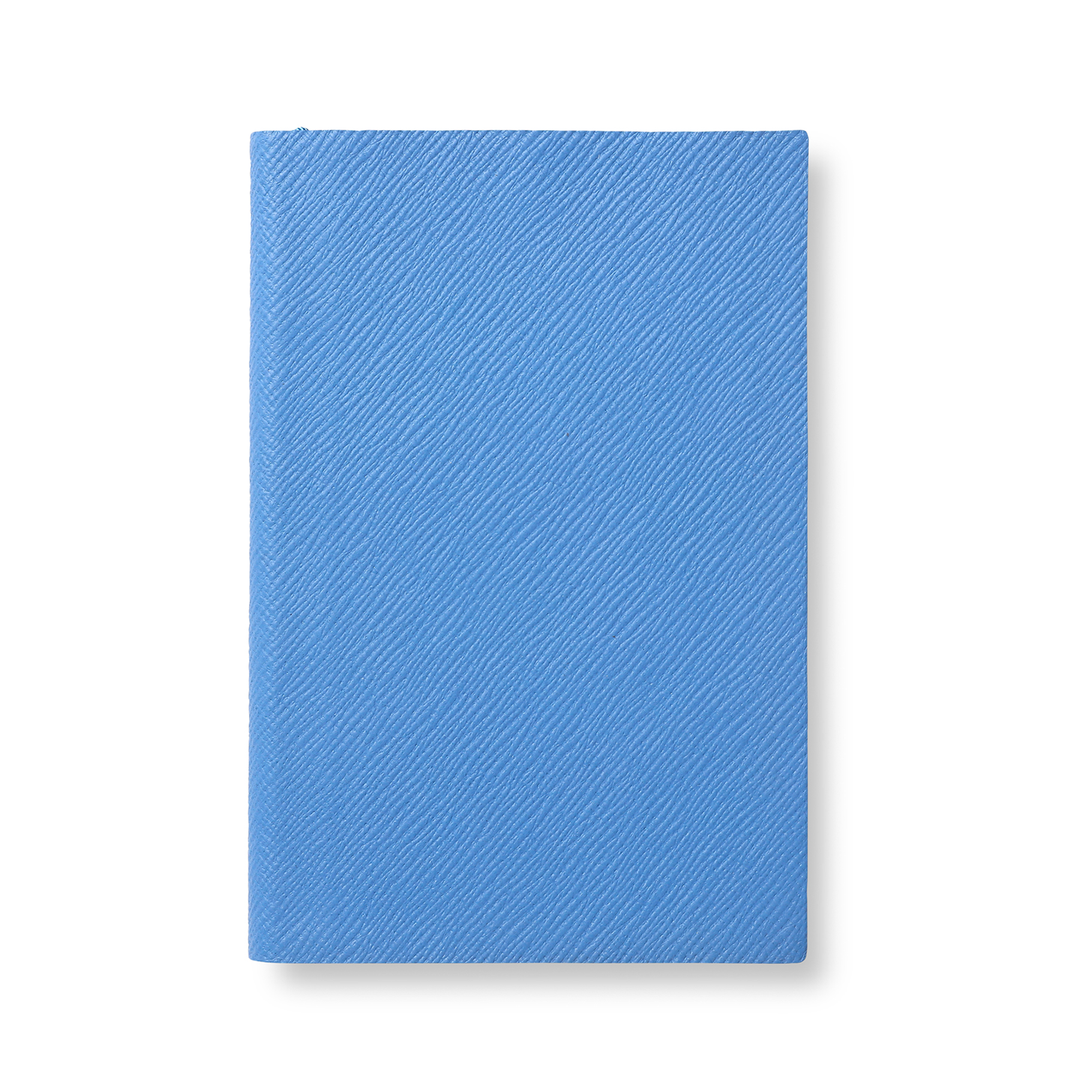 Smythson Of Bond Street Nile Blue Panama Leather - Notebook