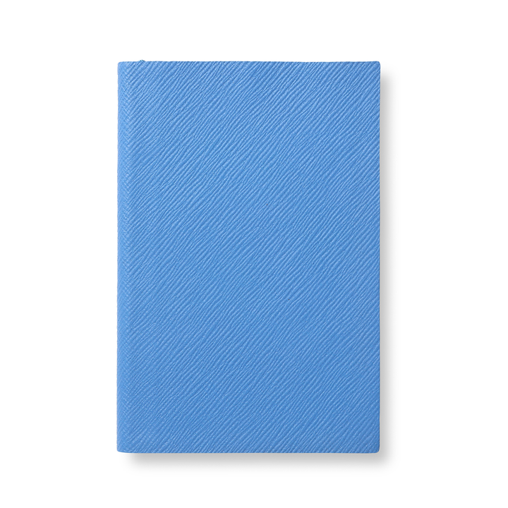 Smythson Of Bond Street Nile Blue Panama Leather - Notebook