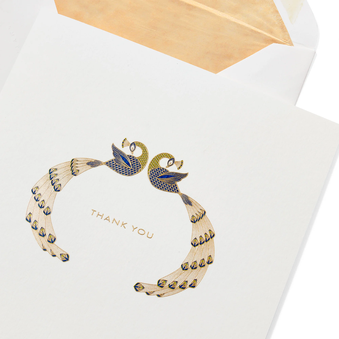 Smythson Of Bond Street Peacock Thank You Cards 6.25" x 4" (10ct.)