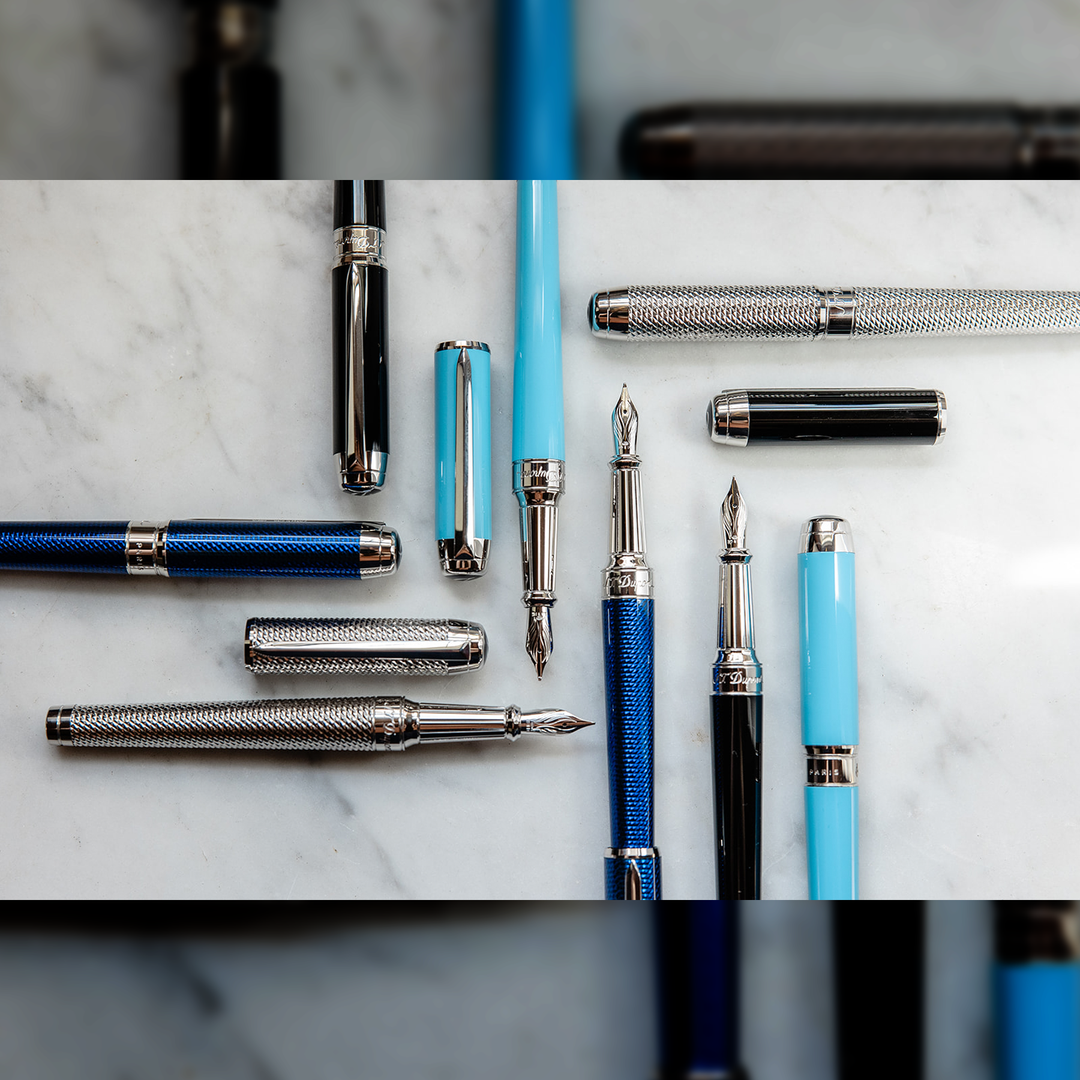 S.T. Dupont Line D Eternity XL Blue Guilloche - Rollerball