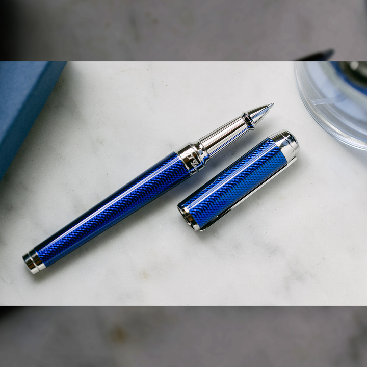 S.T. Dupont Line D Eternity XL Blue Guilloche - Rollerball