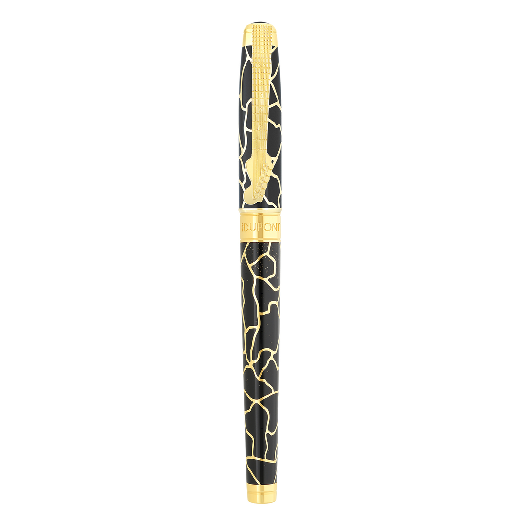 S.T. Dupont Line D Eternity Large Fender Black & Gold - Rollerball