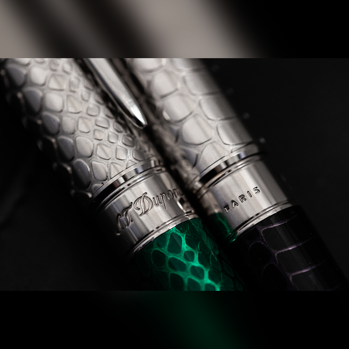 S.T. Dupont Line D Eternity Snake Skin Black - Fountain Pen