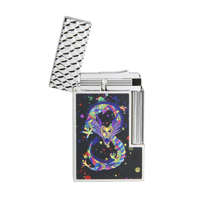 S.T. Dupont Ligne 2 Perfect Ping Lighter Year of the Dragon in Black/Palladium