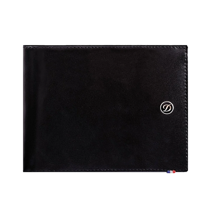 S.T. Dupont Line D Black Smooth 4 Credit Card Coin Purse / Wallet