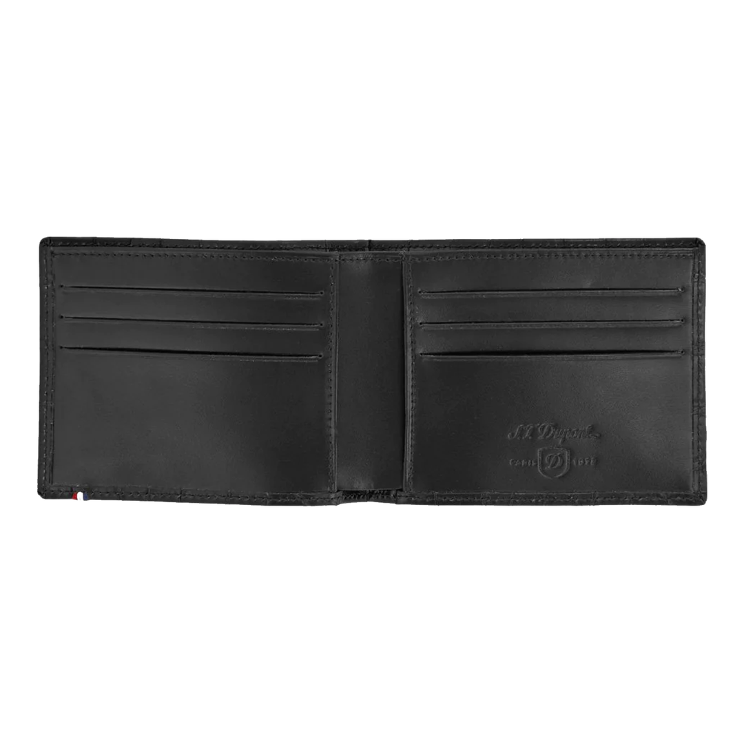 S.T. Dupont Line D Brown Croco Dandy 6 Credit Card Wallet