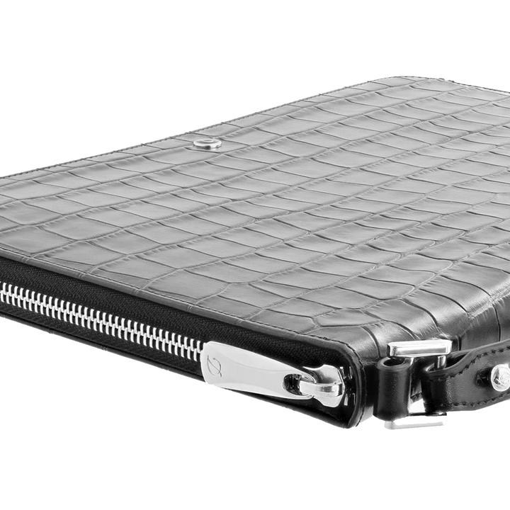 S.T. Dupont Line D Croco Dandy Black Clutch