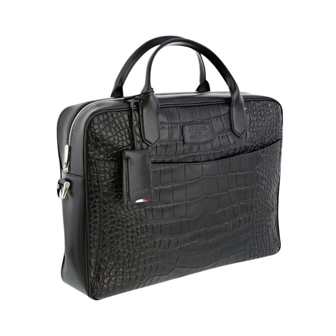 S.T. Dupont Line D Black Croco Dandy Document Holder