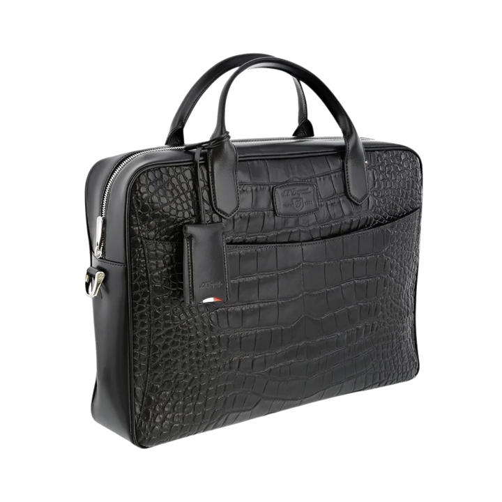 S.T. Dupont Line D Black Croco Dandy Document Holder