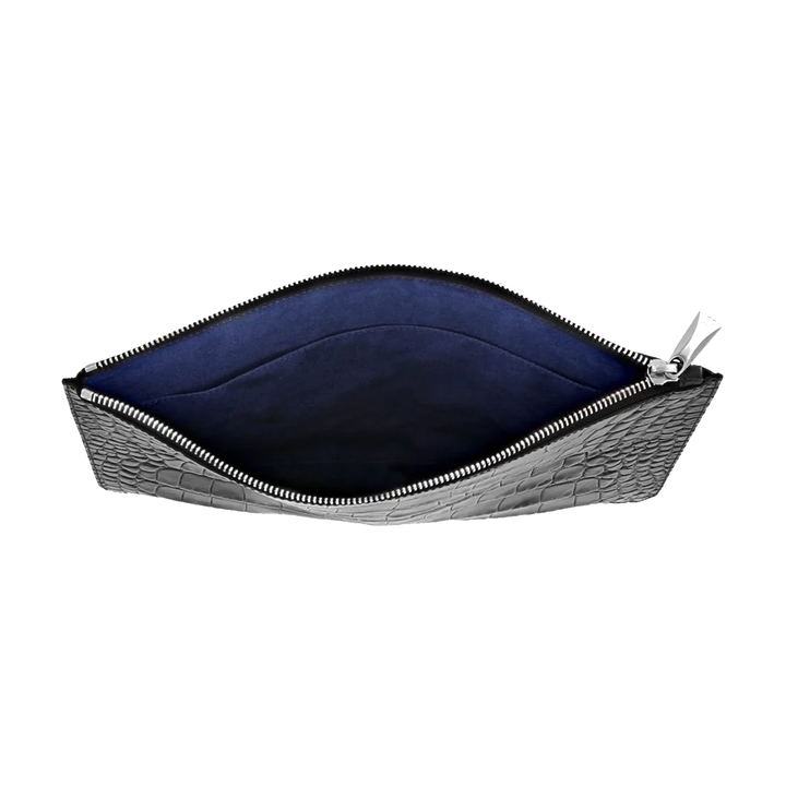 S.T. Dupont Line D Croco Dandy Brown Flat Pouch