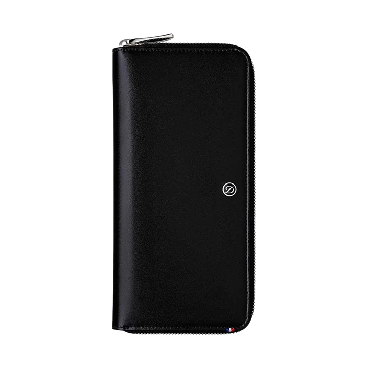 S.T. Dupont Line D Black Long Zippered Wallet