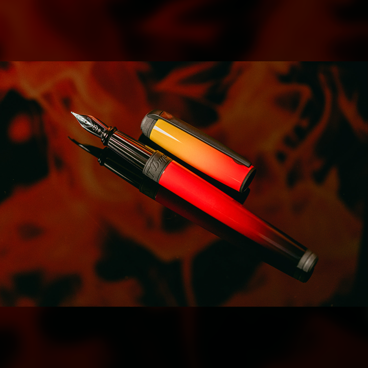 S.T. Dupont Line D Gradient La Flamme - Fountain Pen