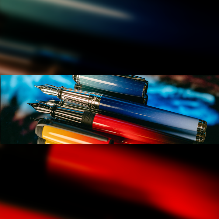 S.T. Dupont Line D Gradient La Flamme - Fountain Pen