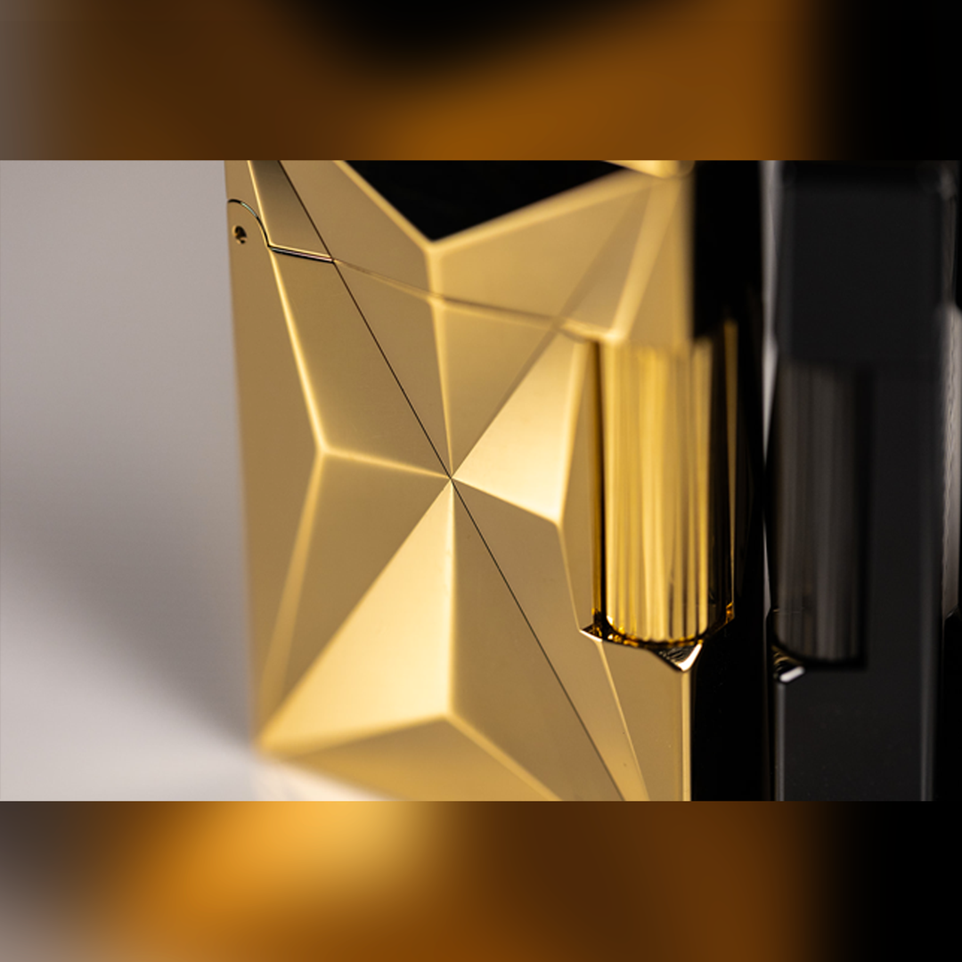 S.T. Dupont Fire X Line 2 Small Golden Lighter