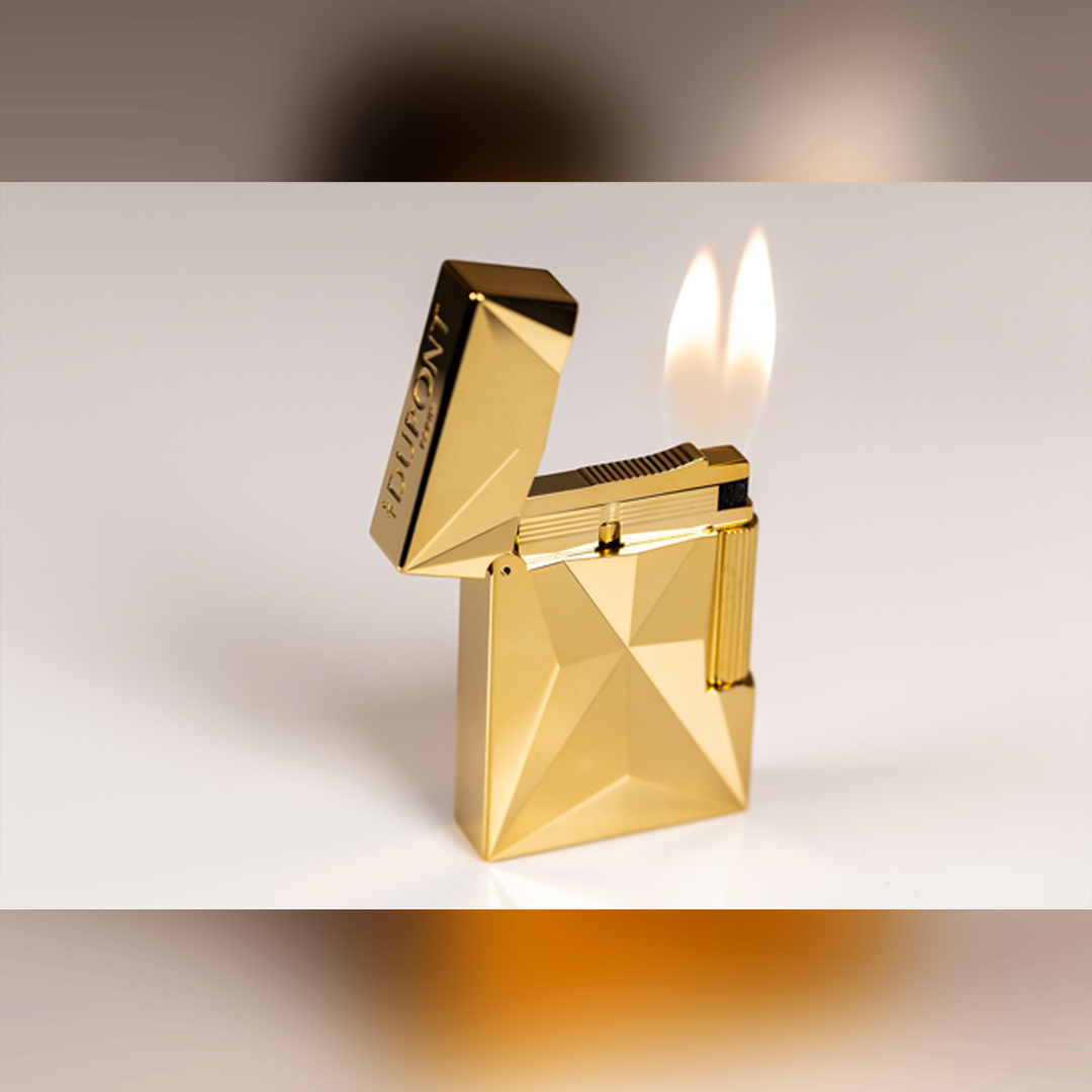 S.T. Dupont Fire X Line 2 Small Golden Lighter