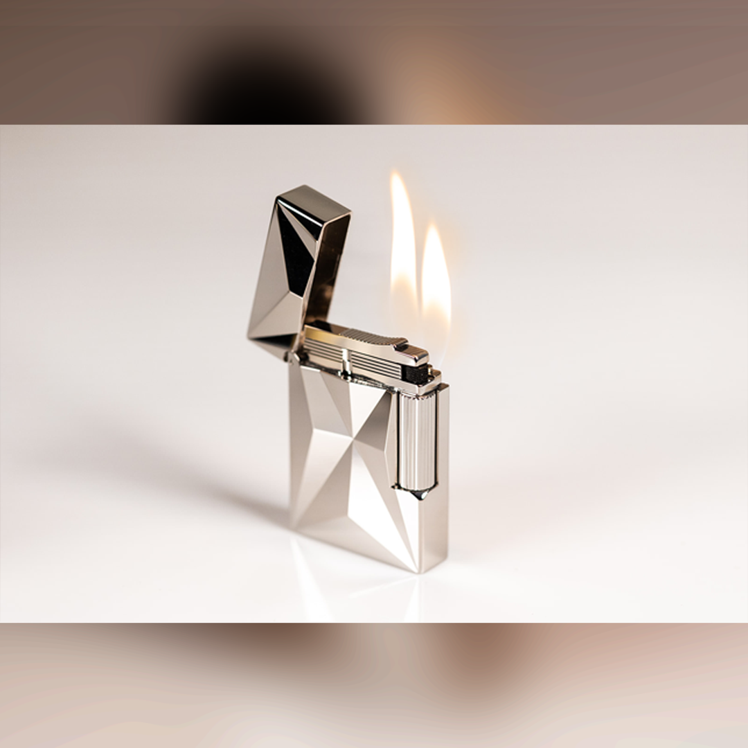 S.T. Dupont Fire X Line 2 Small Palladium Lighter