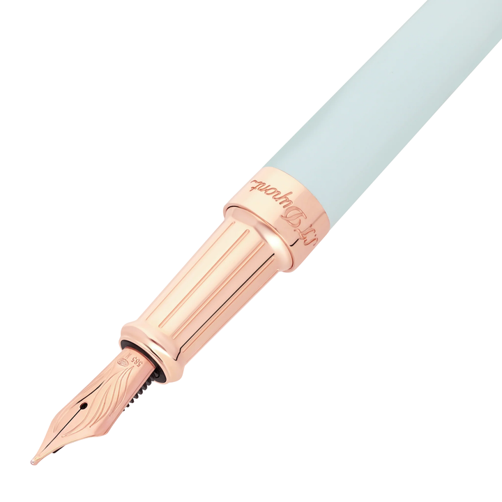 S.T. Dupont New Liberté Fountain Pen - White & Rose Gold