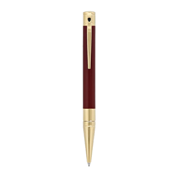 S.T. Dupont D-Initial Ballpoint Pen - Matte Burgundy & Gold