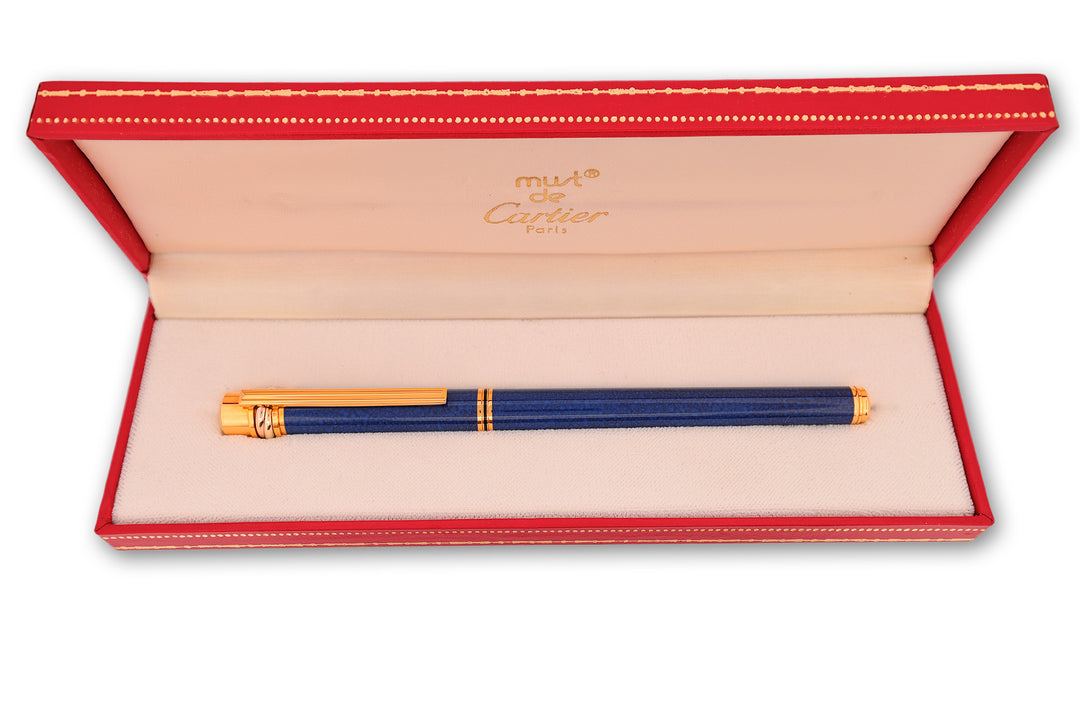 Cartier Trinity Marble Blue Fountain Pen