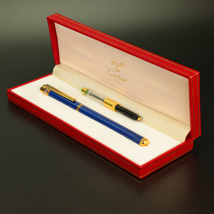 Cartier Trinity Marble Blue Fountain Pen