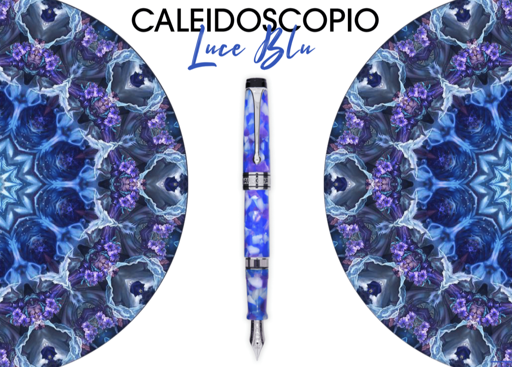 Aurora Optima Fountain Pen - Caleidoscope Luce Blu