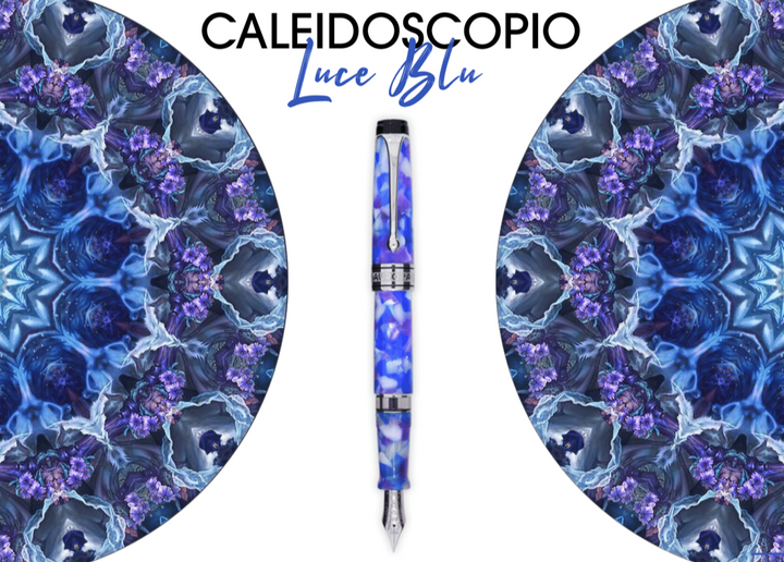 Aurora Optima Fountain Pen - Caleidoscope Luce Blu