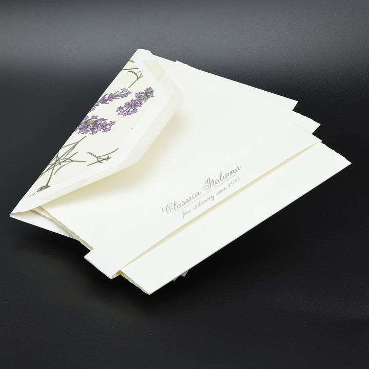 Lavender Folded cards and Envelopes 4.5”x 6.7” (10ct.) | Rossi 1931 Italian Stationery
