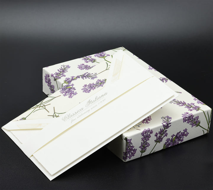 Lavender Folded cards and Envelopes 4.5”x 6.7” (10ct.) | Rossi 1931 Italian Stationery