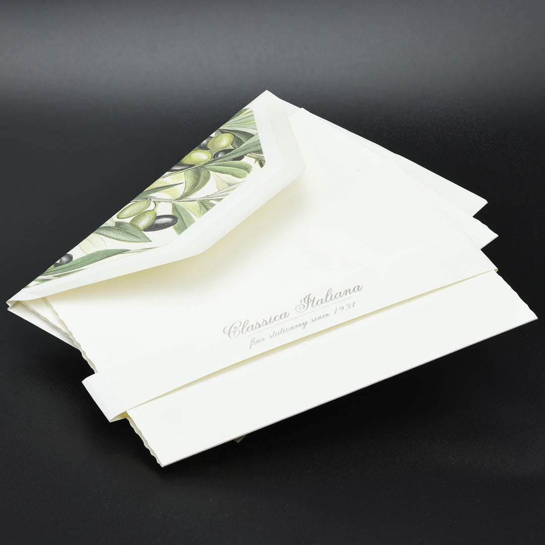 Olive Notecards 4.25"  x 6.25" (10ct.) | Rossi 1931 Italian Stationery