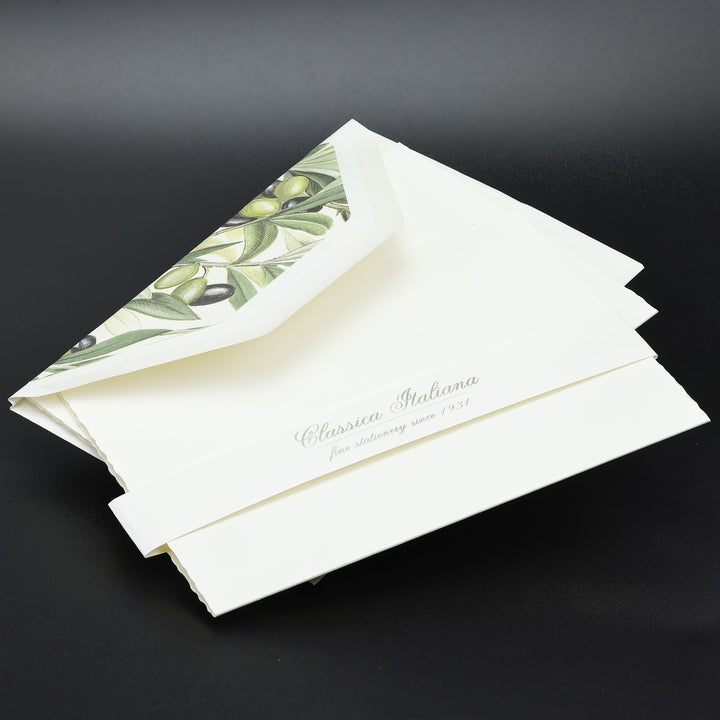 Olive Notecards 4.25"  x 6.25" (10ct.) | Rossi 1931 Italian Stationery