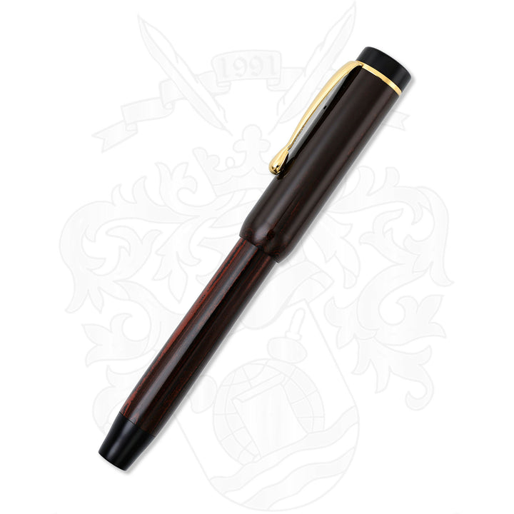 Bexley Black Woodgrain Ebonite Fountain Pen