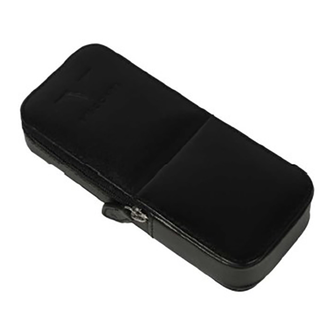Visconti Black Leather 3 Pen Pouch