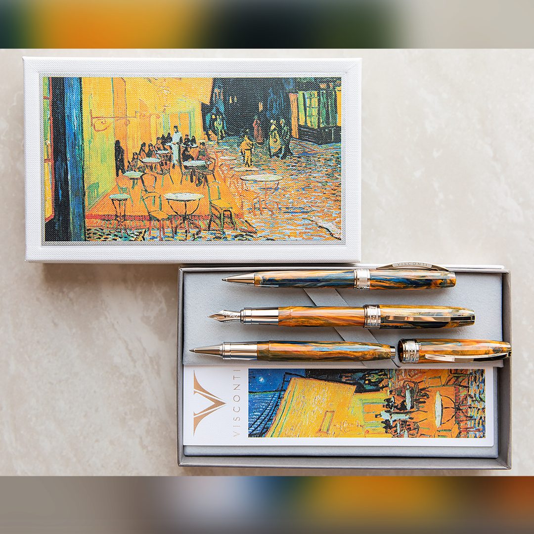 Visconti Van Gogh Café Terrace at Night - Ballpoint
