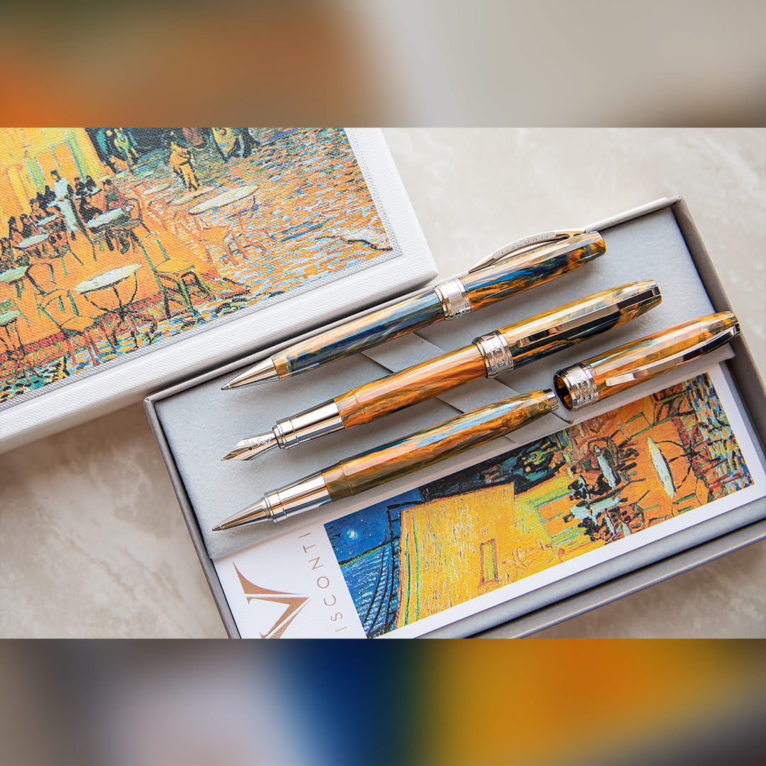 Visconti Van Gogh Café Terrace at Night - Ballpoint